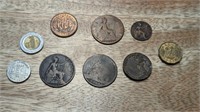 Lot of Various Foreign Coins Tokens