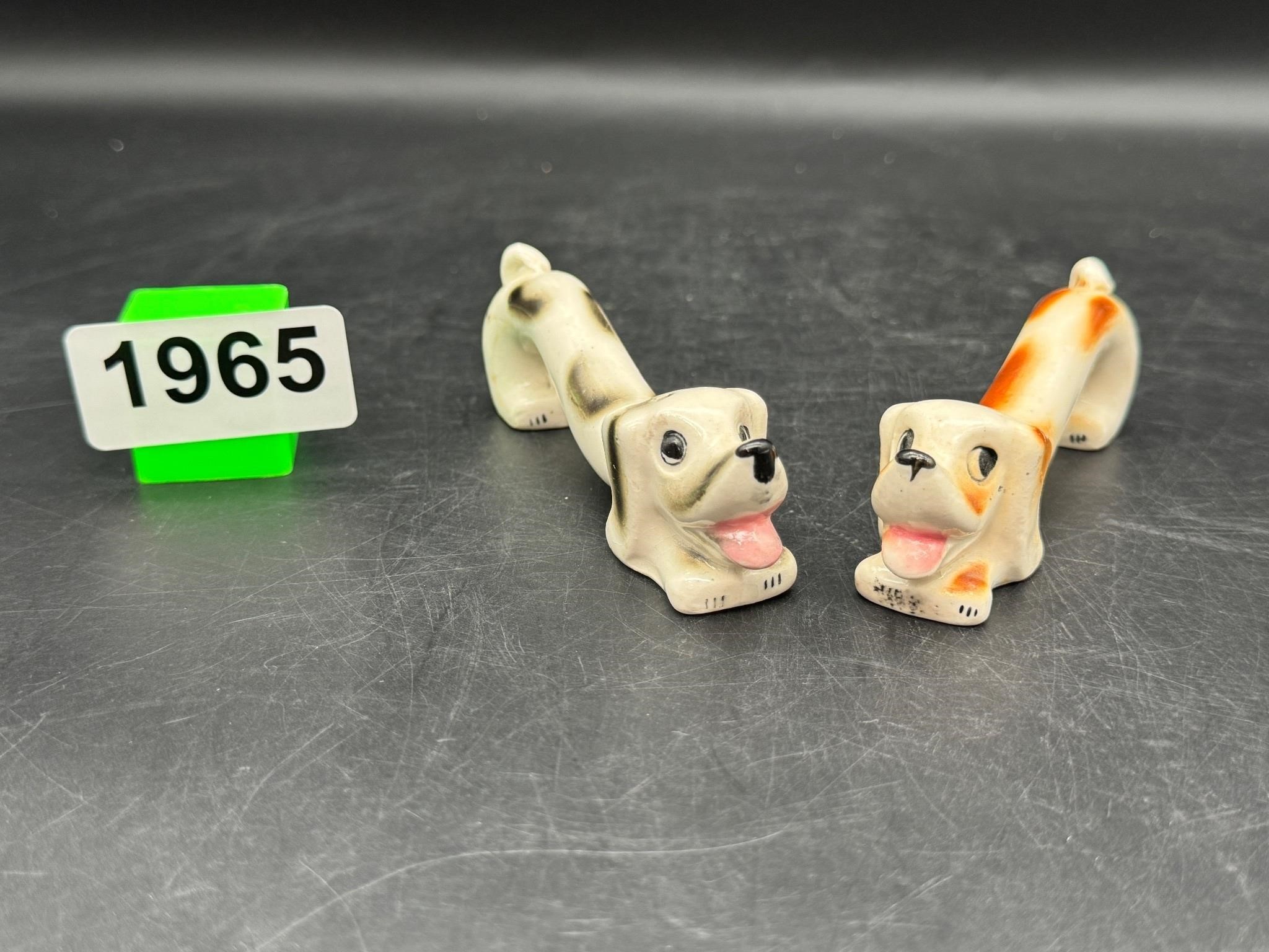 Vintage ceramic doggy salt and pepper