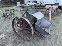 Horse drawn iron wheel planter