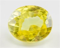 6.20ct Oval Cut Lemon Natural Citrine GGL