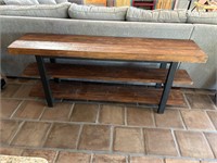 Pottery Barn Metal & Wood Sofa Table