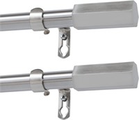 Fmfunctex Double Curtain Rods  5/8 Dia  48-86