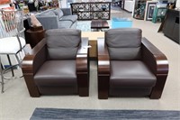 Pair of duvivier lounge chairs