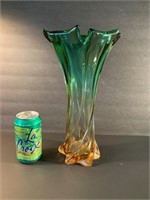 Tall Colorful Irish Crystal Vase