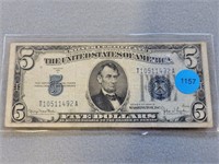 1934d $5 Silver Certificate. Buyer must confirm al