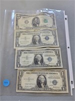 1935F, 1957, 1957B $1 Silver Certificates and 1950