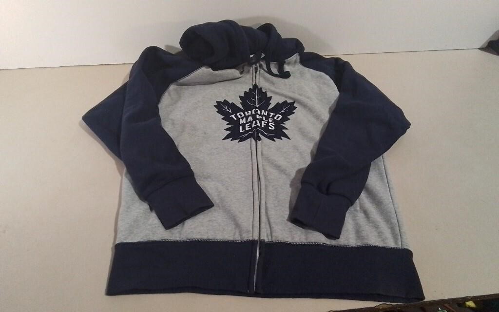 Toronto Maple Leafs Zippered Hoodie Sz L