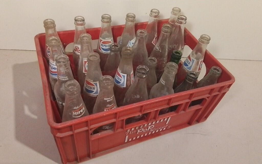 Soda Bottle Collection In Pop Shoppe Crate