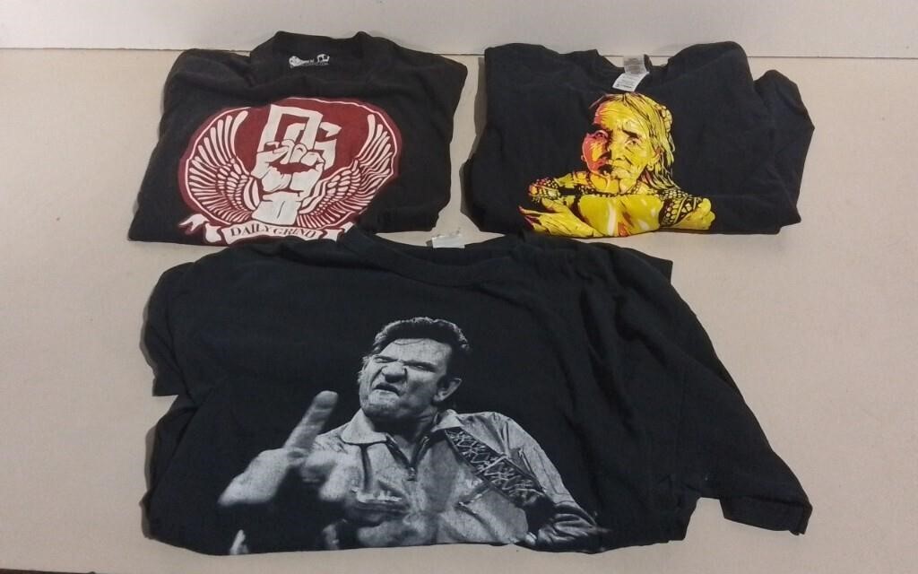 T-Shirts Incl. Johnny Cash 2xMedium 1xLarge