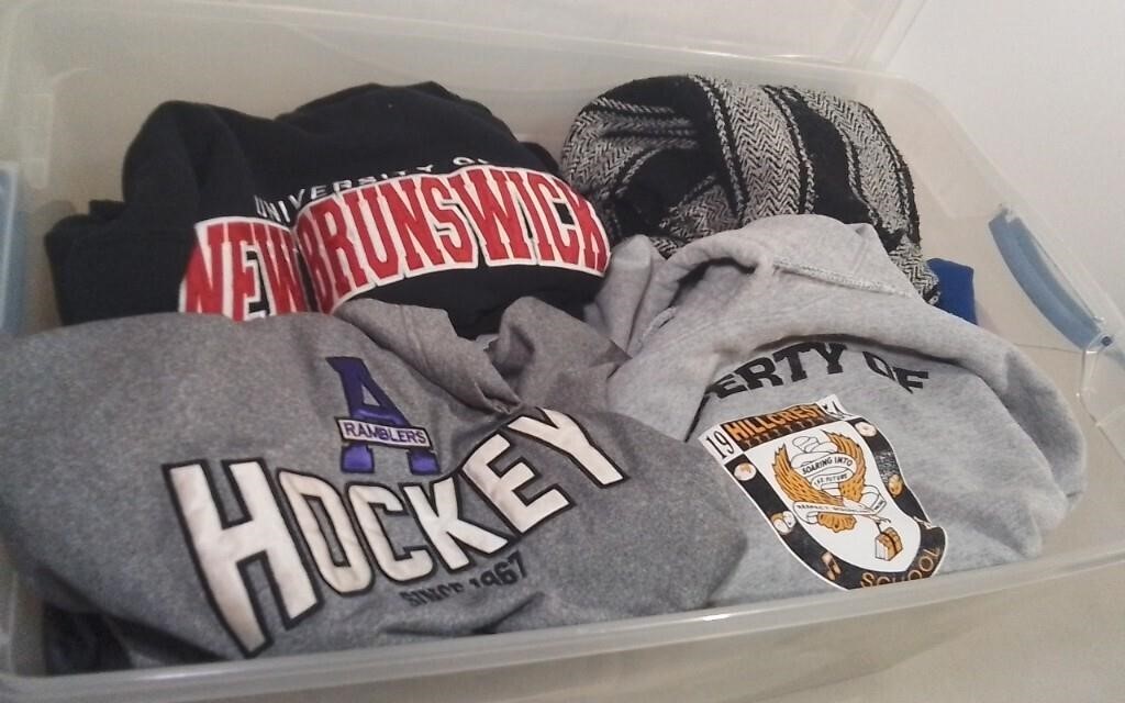 Bin Of Hoodies & Sweaters As Found