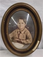 Antique Beveled Frame 1929 Photo of Boy