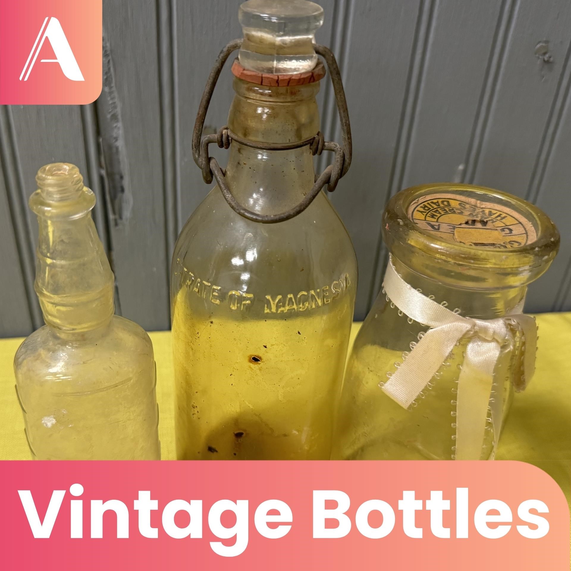 Vintage Glass Bottle Collection