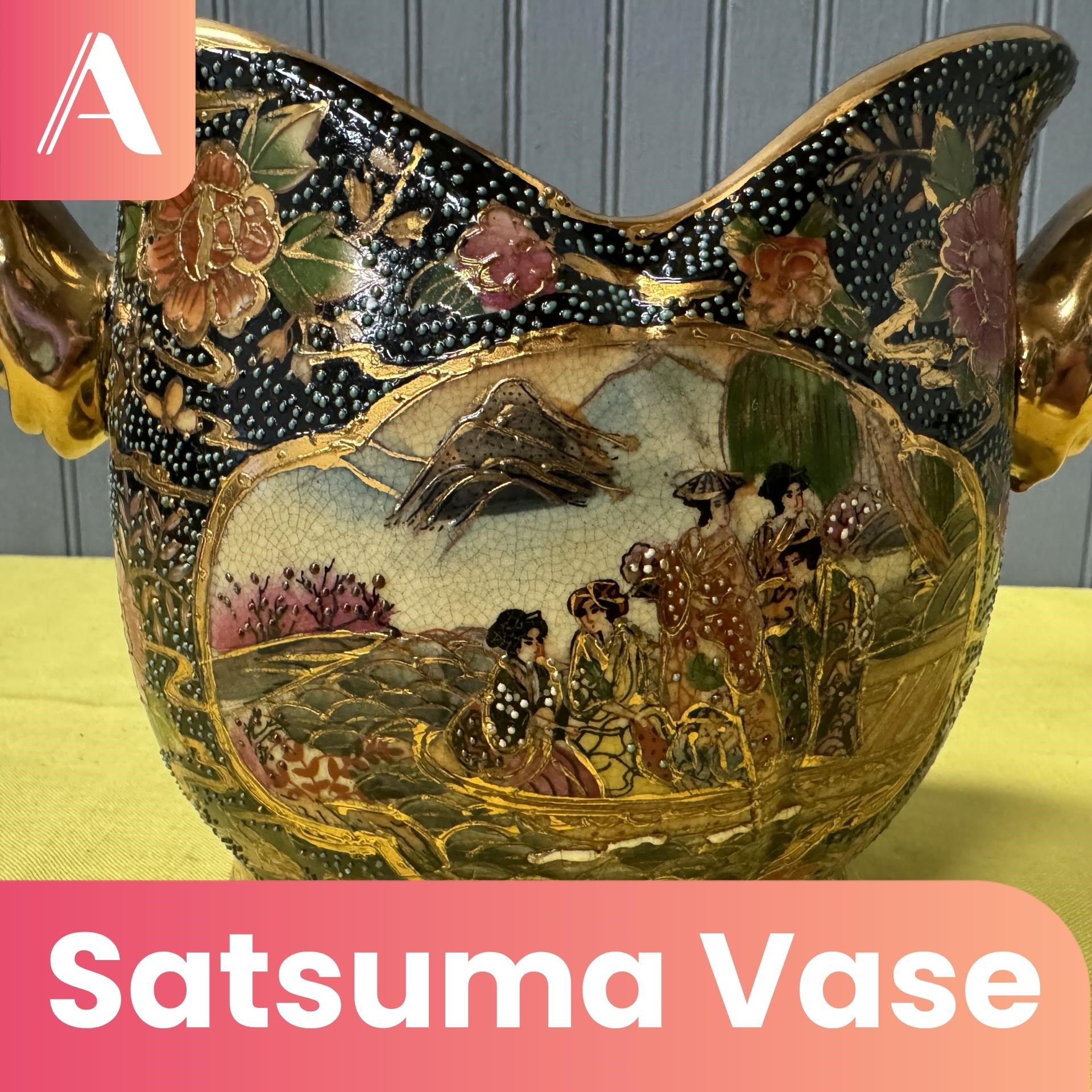 Antique Japanese Satsuma Vase