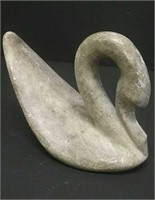 Inuit Hand Carved Tundra Swan Stone Sculpture