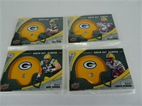 Four Green Bay Packers Helmet Cards - unopened