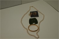 Cosmetic Necklace, Bracelet, and 2 Earring Sets