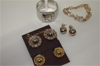 Watch, Bracelet, 3 Earring Sets