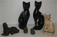 Pair of made in Brazil ceramic Siamese cat