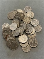 Full Roll Of 50 - 1943 Steel Lincoln What Cents