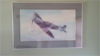 Framed airplane artwork