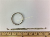 (2) sterling bracelets 21 grams