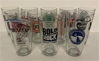 12 Craft Brewery Beer Glasses
