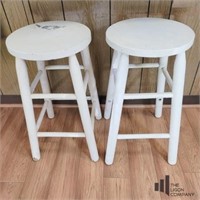 Pair of Wooden Bar Stools