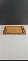 Hardwood Cutting Board/Serving Tray with Deep Cut