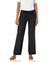 New $49 Women's Linen Pant, Black, Small