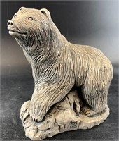 Prudhoe Bay hand crafted Alaskan bear sculpture, r