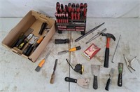 Assortment of tools including a husky driver set
