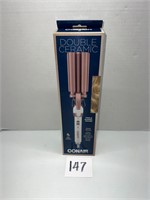 CONAIR DOUBLE CERAMIC CURLING IRON NEW