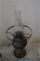 Brass Oil Lamp Base ELectrified-No Shade or globe