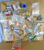 LARGE LOT OF NEW HARDWARE BRACKETS SCREWS BOLTS
