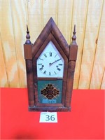 1886 New Haven Clock Co Cathedral Key Wind Clock
