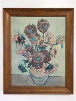 Vintage Fifteen Sunflowers Vincent Van Gogh Print