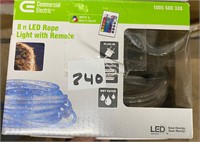 Commercial Electric 8ft LED Rope Light w Remote