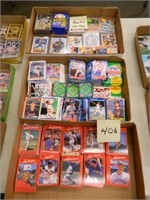 2 Flats Of 1990's Baseball Cards & Flat Of Newer -