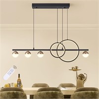 Dimmable LED Black Gold Chandelier