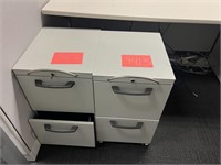 lot of (2) 2 drawer filing cabinet