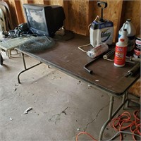 Brown folding table 6ft