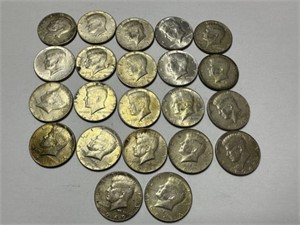 22- 1965-1969 Kennedy 40% Half Dollars