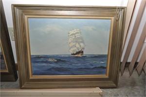 D. Fink Boat Painting