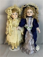 2 Porcelain Dolls