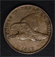 1857 FLYING EAGLE CENT, XF+