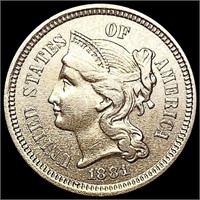 1881 Nickel Three Cent CHOICE AU
