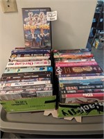 Assorted DVD and VHS tapes