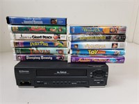 DA-4Head VCR with 11 VHS Tapes