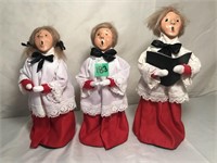 Set of 3 Byers' Choice Carolers (10" to 11"H)