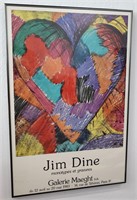Jim Dine Print on Silver Metal Frame